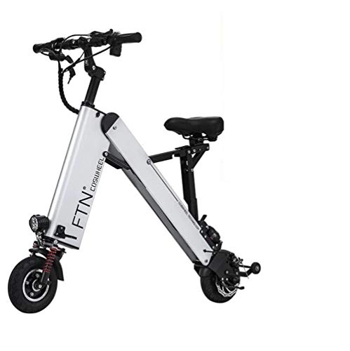 Elektrofahrräder : Elektrisches Fahrrad, tragbare kleine Lithiumbatterie-Batterie-Auto-Minifaltener erwachsener Reiseroller LED-Anzeige 3 Geschwindigkeits-örtlich festgelegte Geschwindigkeits-Kreuzfahrt, 10.0AH