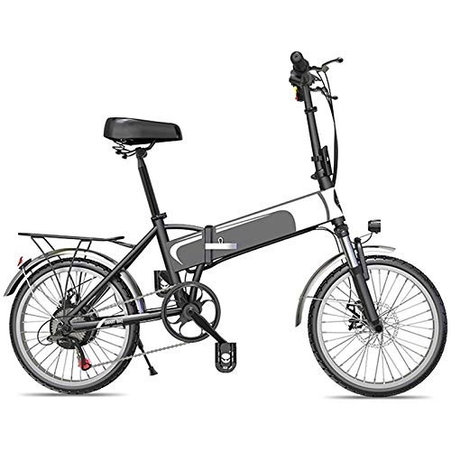 Elektrofahrräder : Elektrisches Mountainbike, 20" Folding Electric Bike 350W Elektro-Fahrräder for Erwachsene mit 48V 10.4Ah / 12.5Ah Lithium-Batterie 7-Gang Al-Legierung E-Bike for Pendeln oder auf Reisen Schwarz Elekt