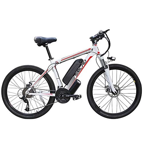 Elektrofahrräder : Elektro-Fahrrad Elektro-Mountainbike, 26 Zoll Folding E-Bike mit Lithium-Batterie 48Av10ah, 350W Motor, DREI-Modi zur Auswahl, Rot