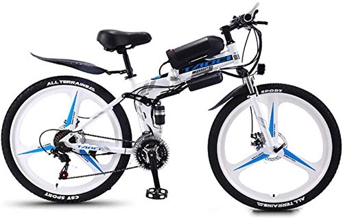 Elektrofahrräder : Elektro-Fahrrad Elektro-Mountainbike Elektrische Fahrräder for Erwachsene 350W Folding Mountain Ebike Aluminium Commuting Elektro-Fahrrad mit 21-Gang-Getriebe & 3 Arbeitsmodell elektrisches Fahrrad E-