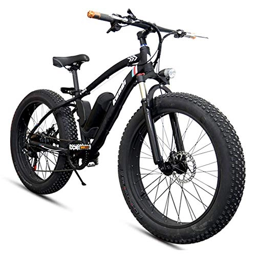 Elektrofahrräder : Elektro-Fahrrad Erwachsenen Hybrid Mountainbike Abnehmbare Lithium-Ionen-Batterie (36V 250W) 26"Schneemobil Rennrad Motorrad Roller mit Beleuchtung & Lautsprecher