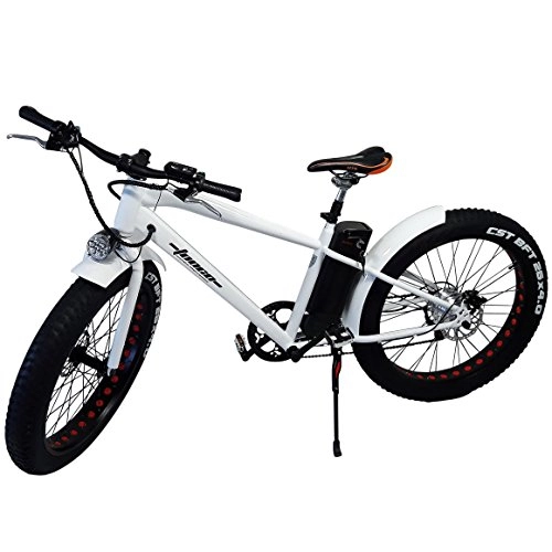 Elektrofahrräder : Elektro FAT-BIKE 26" / 66cm WEI mit Shimano 6-Gang Elektrofahrrad Ebike Pedelec Elektro Mountainbike MTB Fahrrad Fat Tire Fette Rder