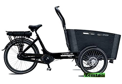 Elektrofahrräder : Elektro Transportfahrrad / Bakfiets Vogue Carry 7 Gang Schwarz-Grau