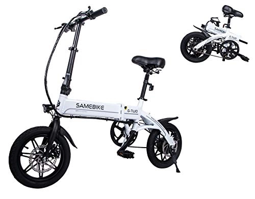 Elektrofahrräder : Elektrofahrrad 14'' Elektro Leichter klapprad E-Bike für Damen Herren, 250W 36V 8AH Lithium Batterie, Klappmaß ca. 80x68cm, Höchstgeschwindigkeit 30km / h