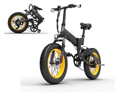 Elektrofahrräder : Elektrofahrrad 20Zoll Klapprad Ebike 1000W Snowbike E-bike Mountainbike 4.0 große Reifen MTB mit 48V 10.4AH Lithium-Akku, 48 km / h, Shimano 7-Gang, LCD-Display Elektrisches Fahrrad für Herren Damen