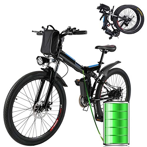 Elektrofahrräder : Elektrofahrrad Citybike E-Bike, 36V 250W Motor, 8Ah Akku, 7 Gang Nabenschaltung (Schwarz_A)