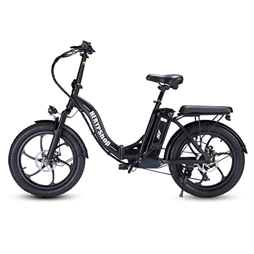 Elektrofahrräder : Elektrofahrrad E Bike für Damen, 20 x 3, 0'' E-Bike Klapprad Full Terrain | 250W Motor | 48V 10, 4AH Lithium Akku 50KM | Low Step Across E-Bikes mit Fette Reifen | Shimano 7 Gang | CE Kennzeichnung