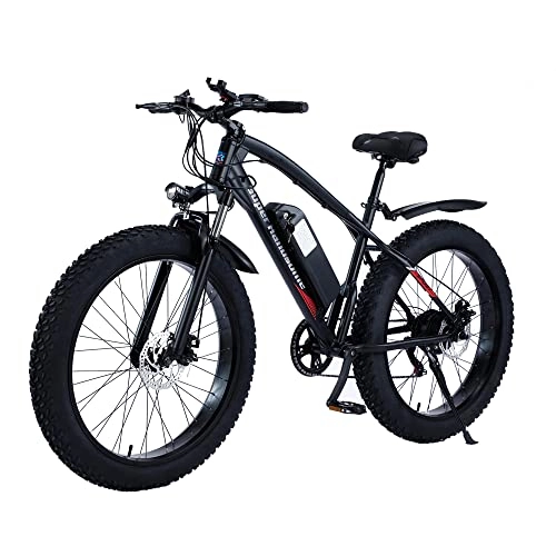 Elektrofahrräder : Elektrofahrrad, Elektro-Mountainbike, Fat Tire E-Bike (15–25 km / h), Upgrade 48 V, 14, 5 Ah, 750 W, 26 Zoll (66 cm), 4, 0 große Reifen