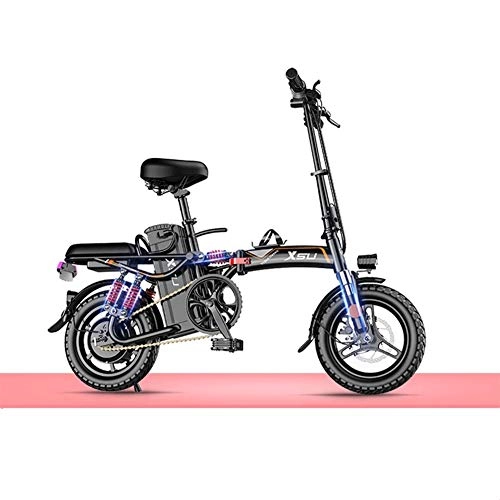 Elektrofahrräder : Elektrofahrrad Faltbares E-Bike Folding Elektro-Bike for Erwachsene, Pendel Ebike mit Frequenzumsetzung High-Speed-Motor, Stadt Fahrrad Höchstgeschwindigkeit 25 Km / h (Size : 70 km)