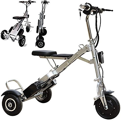 Elektrofahrräder : Elektrofahrrad, faltbares E-Bike für Erwachsene und Jugendliche 250-W-Motor-Elektro-Dreirad-Trike mit abnehmbarem 36-V-5-AH-Lithium-Ionen-Akku mit Korb, faltbar und tragbar für Mobilitätshilfe und