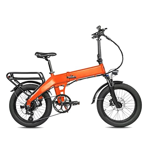 Elektrofahrräder : elektrofahrrad Falten elektrische Fahrräder for Erwachsene 500 Watt Electric Bike mit 4 8V 11.6ah. Lithiumbatterie 20 * 3.0 Fettreifen 8 Geschwindigkeit elektrische Fahrräder for Männer 2 Sitzplatz