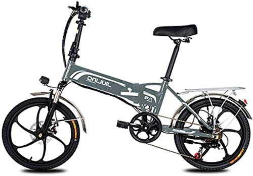 Elektrofahrräder : Elektrofahrrad, Folding Electric Bike Ebike, 20" Elektro-Fahrrad mit 48V 10.5 / 12.5Ah austauschbaren Lithium-Ionen-Akku, 350W Motor und Professional 7 Speed ​​Gear, Fahrrad
