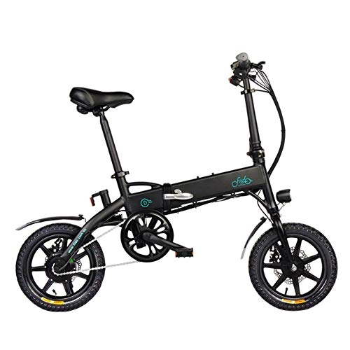 Elektrofahrräder : Elektrofahrrad, Fydun 10, 4 Ah Einstellbare Fahrrad Klapp Moped Elektrofahrrad Aluminiumlegierung E-Bike Sporting Mechanische Scheibenbremsen (Schwarz)