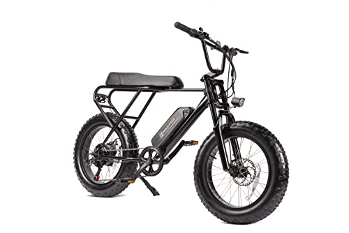 Elektrofahrräder : Elektrofahrrad für Erwachsene, 48 V / 10 Ah, abnehmbarer Lithium-Ionen-Akku, 50, 8 cm x 4 breite Reifen, Shimano 6-Gang-E-Bike, schwarz, MTB für Jugendliche und Erwachsene (Versand aus Großbritannien)