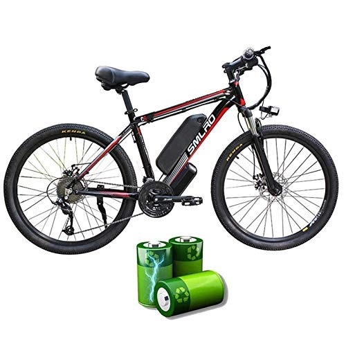 Elektrofahrräder : Elektrofahrrad für Erwachsene, elektrisches Mountainbike, abnehmbares 26-Zoll-360-W-Ebike-Fahrrad aus Aluminiumlegierung, 48-V / 10-Ah-Lithium-Ionen-Batterie für das Radfahren im Freien, Black green