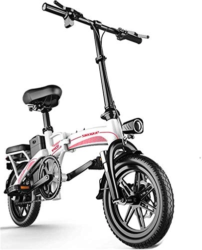 Elektrofahrräder : Elektrofahrrad für Erwachsene, tragbar, leicht zu verstauen, für Wohnwagen, Wohnmobil, 14 Zoll Elektrofahrrad, Pendler, E-Bike, 48 V Lithium-Ionen-Akku und geräuscharmer Motor, E-Bike (Größe: 60 km)