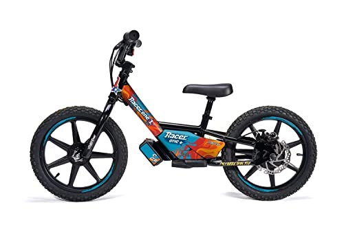 Elektrofahrräder : Elektrofahrrad für Kinder von 4 bis 12 Jahren, 15 km mit Einer Akkuladung, Höchstgeschwindigkeit 11 km / h, Aluminiumrahmen, 16"- Räder, Geschenk zur Erstkommunion, Schwarz