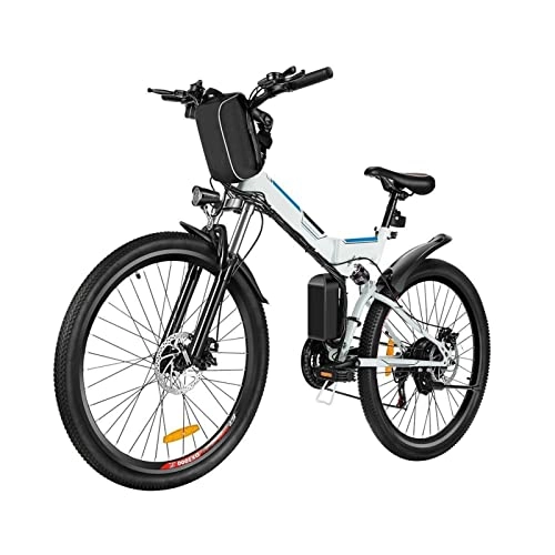Elektrofahrräder : elektrofahrrad klappbar Elektrisches Fahrrad for Erwachsene 250W 26 Fette Reifen ebikes, faltbar 3 6V 8AH. Lithium-Batterie Ebike 15.5 MPH. Mountain Beach Schnee Elektrische Fahrrad 21 Geschwindigkeit