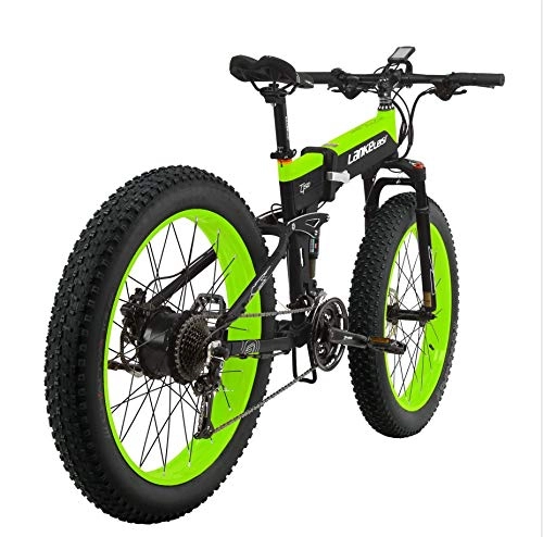 Elektrofahrräder : Elektrofahrrad Klapprad Ebike Mountainbike 26 Zoll Elektrisches Fahrrad mit 48V 12.8AH Lithium-Akku, 1000W Motor 40 km / h, Shimano 27 Geschwindigkeiten, MTB E-Bike für Herren Damen Erwachsene