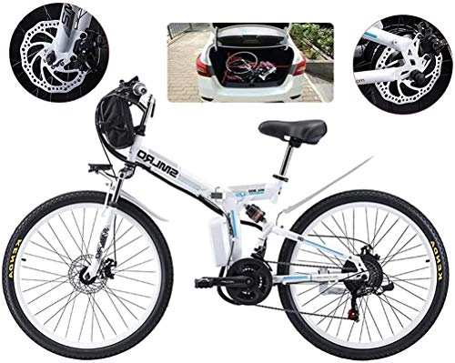 Elektrofahrräder : Elektrofahrrad Mountainbike E-Bike-Folding Elektrisches Mountainbike, 500 Watt-Schneebarm, 21-fach 3-Modus LCD-Display für Erwachsene Full Suspension 26 "Räder Elektrisches Fahrrad für die Stadt Pende