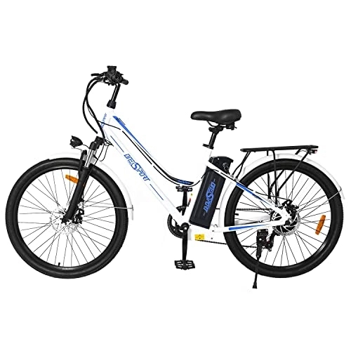 Elektrofahrräder : Elektrofahrräder 26" Trekking E-Bike Urbanbike I City Ebike Mit Motor 350W + Shimano 7 Gänge + 25 km / h I 36V 10Ah Akku I BK1 Electric Bike (weiß)