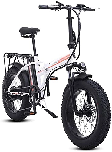 Elektrofahrräder : Elektrofahrräder Schnelle elektrische Fahrräder für Erwachsene 20 Zoll Schnee Elektrische Fahrrad Abnehmbare Lithiumion Batterie 500W Urban Pendler 7 Geschwindigkeitsfahrrad für Erwachsene 48V 15AH Li
