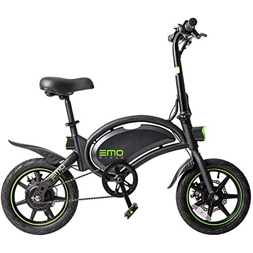 Elektrofahrräder : Emo 1S E-Bike, Pedelec, Elektrofahrrad, Faltrad, 14 Zoll, schwarz