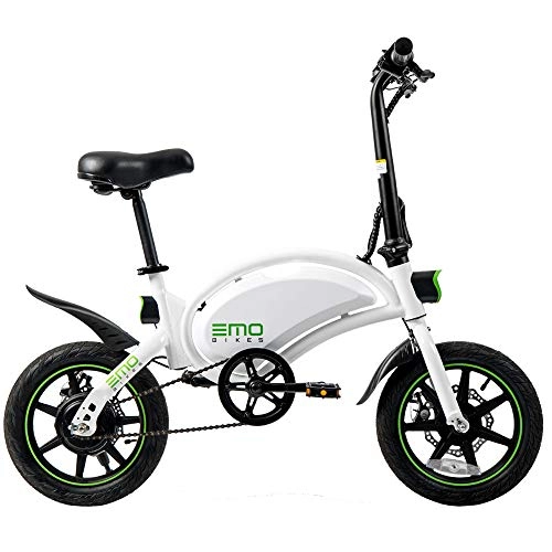 Elektrofahrräder : Emo 1S E-Bike, Pedelec, Elektrofahrrad, Faltrad, 14 Zoll, weiß