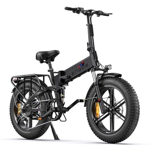 Elektrofahrräder : ENGWE Engine Pro Faltbares E-Bike Elektrofahrrad für Erwachsene, 20-Zoll Klapprad Fat Tire Kompakt E-Bike mit 48V 16Ah Lithium-Akku für Lange Reichweite bis 120KM, 25km / h, Vollfederung E-MTB Bikes…