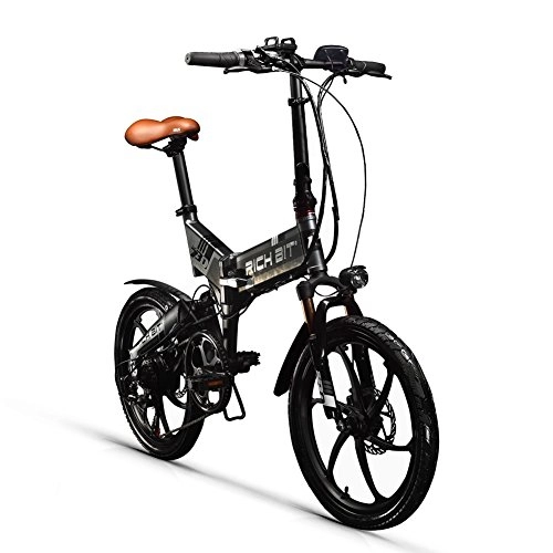 Elektrofahrräder : ENLEE SUFUL Rich BIT ZDC RT-730 LCD-Klapp-E-Bike 20-Zoll-Elektrofahrrad 48v 8ah Versteckte Batterie steuerfrei (Black)