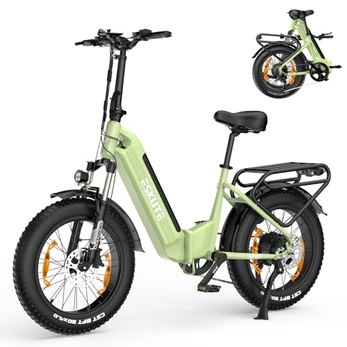 Elektrofahrräder : ESKUTE E Bike Star, Elektrofahrrad Elektro Klapprad mit Drehmomentsensor und Samsung Zelle Akku 900Wh bis zu 120km, 20 Zoll klappbares E-Bike mit Bafang Motor