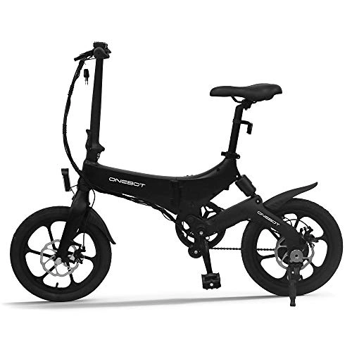 Elektrofahrräder : Extaum 16-Zoll-Elektro-Klappfahrrad Power Assist Moped Elektrofahrrad E-Bike 250W Motor und Doppelscheibenbremsen