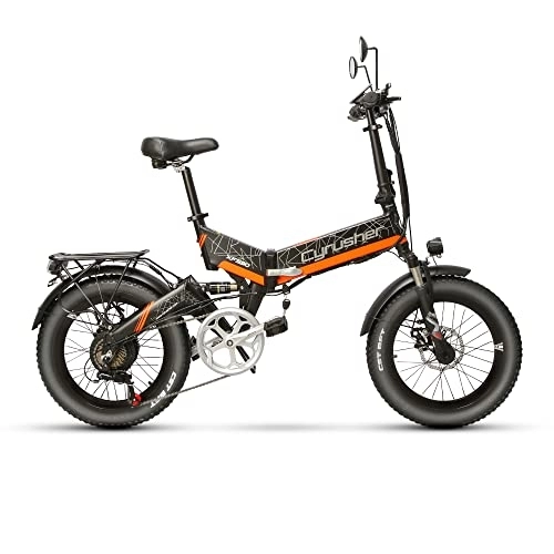 Elektrofahrräder : Extrbici Elektrisches Mountainbike Elektrische Fahrräder Stadt 7 Geschwindigkeit 48V 10ah XF590 (Orange)