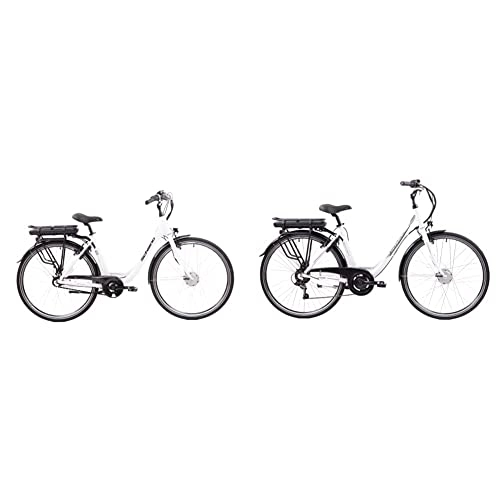 Elektrofahrräder : F.lli Schiano E-Moon 28 Zoll, City E-Bike mit 250W Motor, 7-Gang-Shimano Nexus Nabenschaltung, für Damen in Weiss & Women's E-Moon E-Bike, Weiss, 28 Zoll