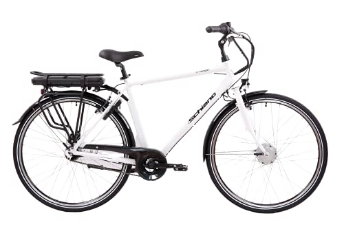 Elektrofahrräder : F.lli Schiano Men's E-Moon E-Bike, Weiss, XL