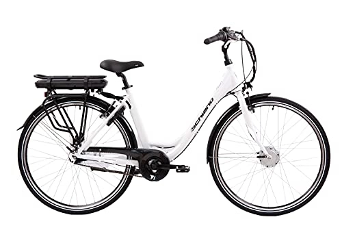 Elektrofahrräder : F.lli Schiano Women's E-Moon E-Bike, Weiss, 49cm