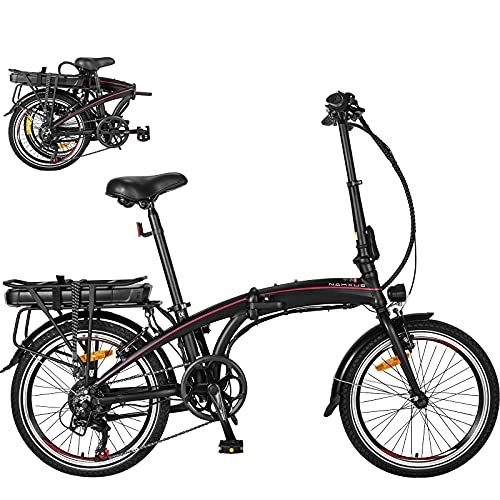 Elektrofahrräder : F-wheel F39 Elektrofahrrad, klappbar, 20 Zoll, 25 km / h, 250 W, Motor und Shimano 7 Geschwindigkeiten, 10 Ah Akku bis zu 50 km mit LCD-Display, ideal für Pendler, Urbano E-Bike für Erwachsene