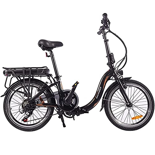 Elektrofahrräder : FAFREES EBike Faltbares Elektrofahrrad E Bike, 20 Zoll klappbares E-Bike mit 250W Motor, Herausnehmbarer 36 V / 10 Ah Lithium-Ionen-Akku und Shimano 7-Gang-gänge 25 km / h