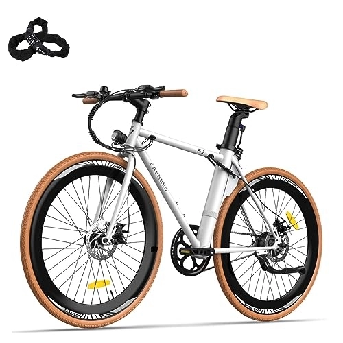 Elektrofahrräder : Fafrees F1, E-Bike Elektrofahrrad 700C*38C, 250W 40N.m E-Rennrad Herren, 36V 8.7Ah Akku, 25km / h E-Fahrrad Damen, City E-Bike für Erwachsene, Weiß