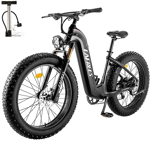 Elektrofahrräder : Fafrees F26 CarbonX [ Offiziell ] E-Bike 26 Zoll Fahrrad Erwachsene 48V / 22, 5 Akku, Elektrofahrrad Herren 95N.m E-Mountainbike, Elektrische Fahrrad 180KG Shimano 9S, Ebike Hydraulische Scheibenbremsen