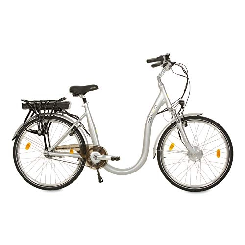 Elektrofahrräder : Fahrrad mit tiefem Einstieg, aktivelo Tiefeinsteiger E-Bike, Elektrofahrrad 26 Zoll, 250W, 9 Ah Samsung Akku, 7-Gnge, Alu-Rahmen, LCD-Display, LED-Beleuchtung