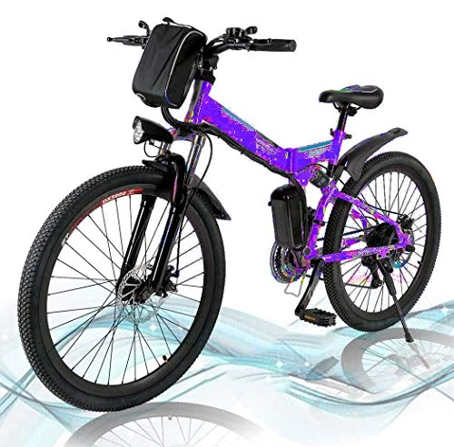 Elektrofahrräder : Faltbares E-Bike, 36V 250W Elektrofahrräder, 8A Lithium Batterie Mountainbike, 26 Zoll Große Kapazität Pedelec mit Lithium-Akku und Ladegerät