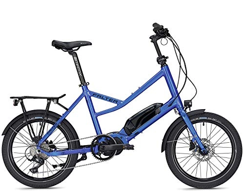 Elektrofahrräder : Falter E-Compact 2.0 Unisex 20 Zoll E-Bike Blau, Kompaktrad