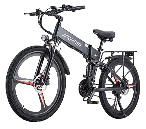Elektrofahrräder : fangqi E-Bike, R3s-800 Elektrofahrräder, 26'' Faltrad E-Bike, 21Gang-Shimano, 48V / 12, 8Ah, Scheibenbremsen, Shimano, Kettenschaltung, Heckmotor, LED-Scheinwerfer, Hupe, Scheibenbremsen, bis zu 70km