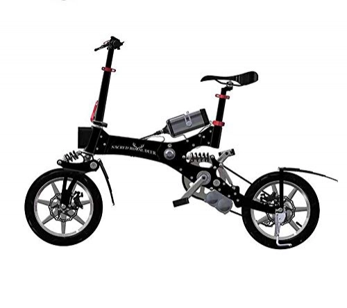 Elektrofahrräder : FENGFENGGUO Elektrisches Fahrrad, zusammenklappbares tragbares Lithium-Batterie-Verstrker-LED-Gangpositionsanzeigeinstrument fr Erwachsene auf Zwei Rdern