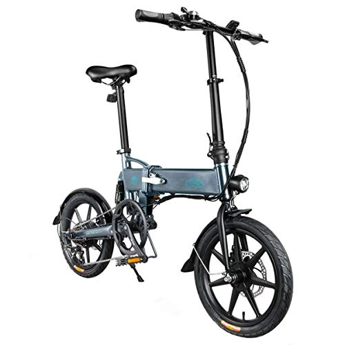 Elektrofahrräder : Fiido Elektrofahrrad mit Variabler Drehzahl aus Aluminiumlegierung, 250 W, hohe Leistung mit Lithium-Batterie, 7, 8 Ah, grau