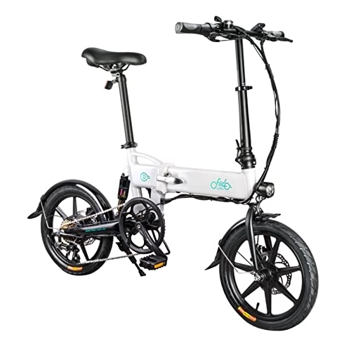 Elektrofahrräder : FIIDO FIIDO ELECTRIC BIKE D2S Faltbares elektrisches Fahrrad Geschwindigkeitsänderung Kompaktes Radfahren Urban Folding Ebike Stoßdämpfung Faltbares Wiederaufladbares Fahrrad für Outdoor (Weiß)