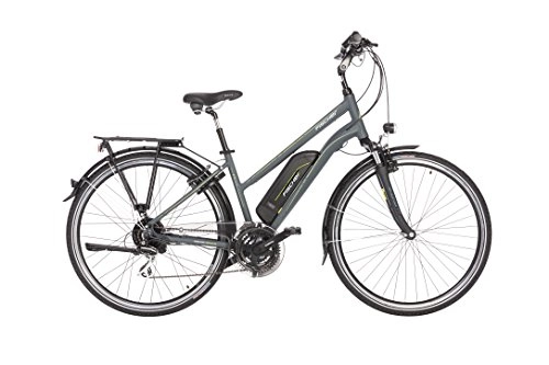 Elektrofahrräder : FISCHER Damen - E-Bike Trekking ETD 1806 (2018), anthrazit matt, 28", RH 44 cm, Hinterradmotor 45 Nm, 48V Akku