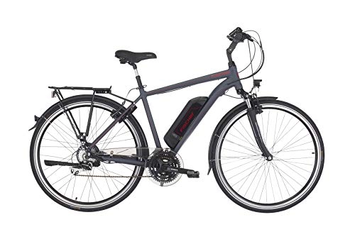 Elektrofahrräder : Fischer Damen - E-Bike Trekking ETD 1806, anthrazit matt, 28 Zoll, RH 44 cm, Hinterradmotor 45 Nm, 48 V Akku