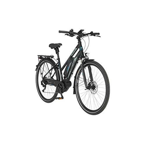 Elektrofahrräder : FISCHER Damen - Trekking E-Bike ETD 1861.1, Elektrofahrrad, schwarz matt, 28 Zoll, RH 44 cm, Mittelmotor 80 Nm, 48 V Akku